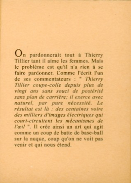 Thierry Tillier — Lieux et dérives du corps